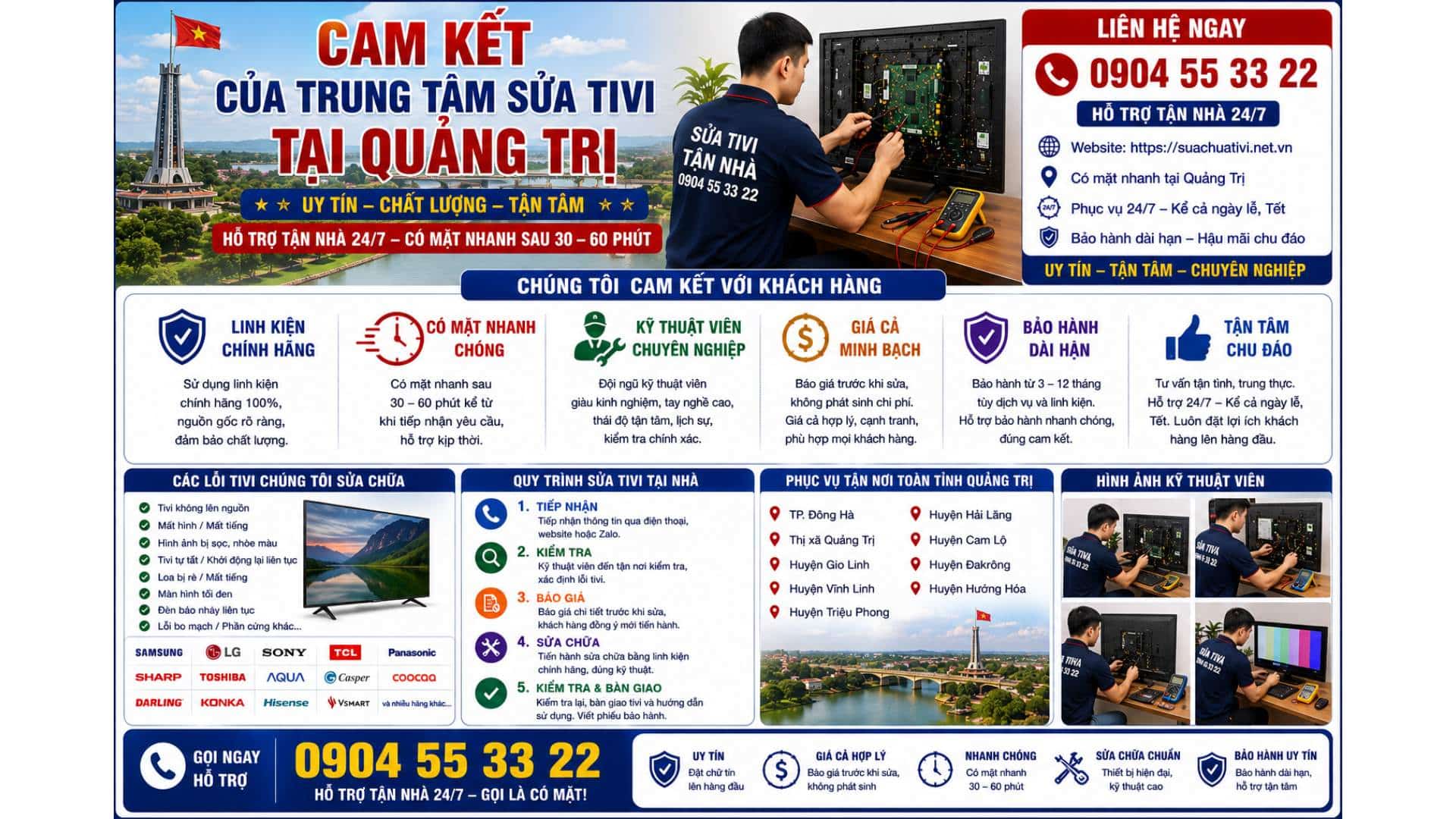 Cam kết của trung tâm sửa tivi tại Quảng Trị https://suachuativi.net.vn 0904 55 33 22 Uy Tín – Hỗ Trợ Tận Nhà 24/7