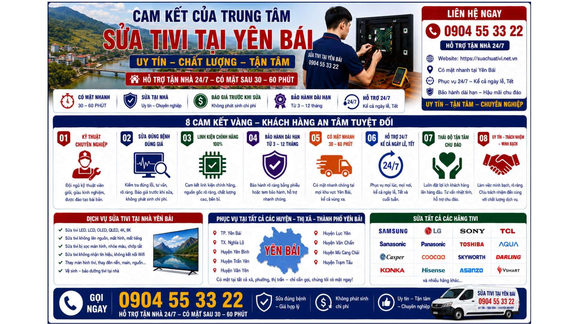 Cam kết của trung tâm sửa tivi tại Yên Bái https://suachuativi.net.vn 0904 55 33 22 Uy Tín – Hỗ Trợ Tận Nhà 24/7