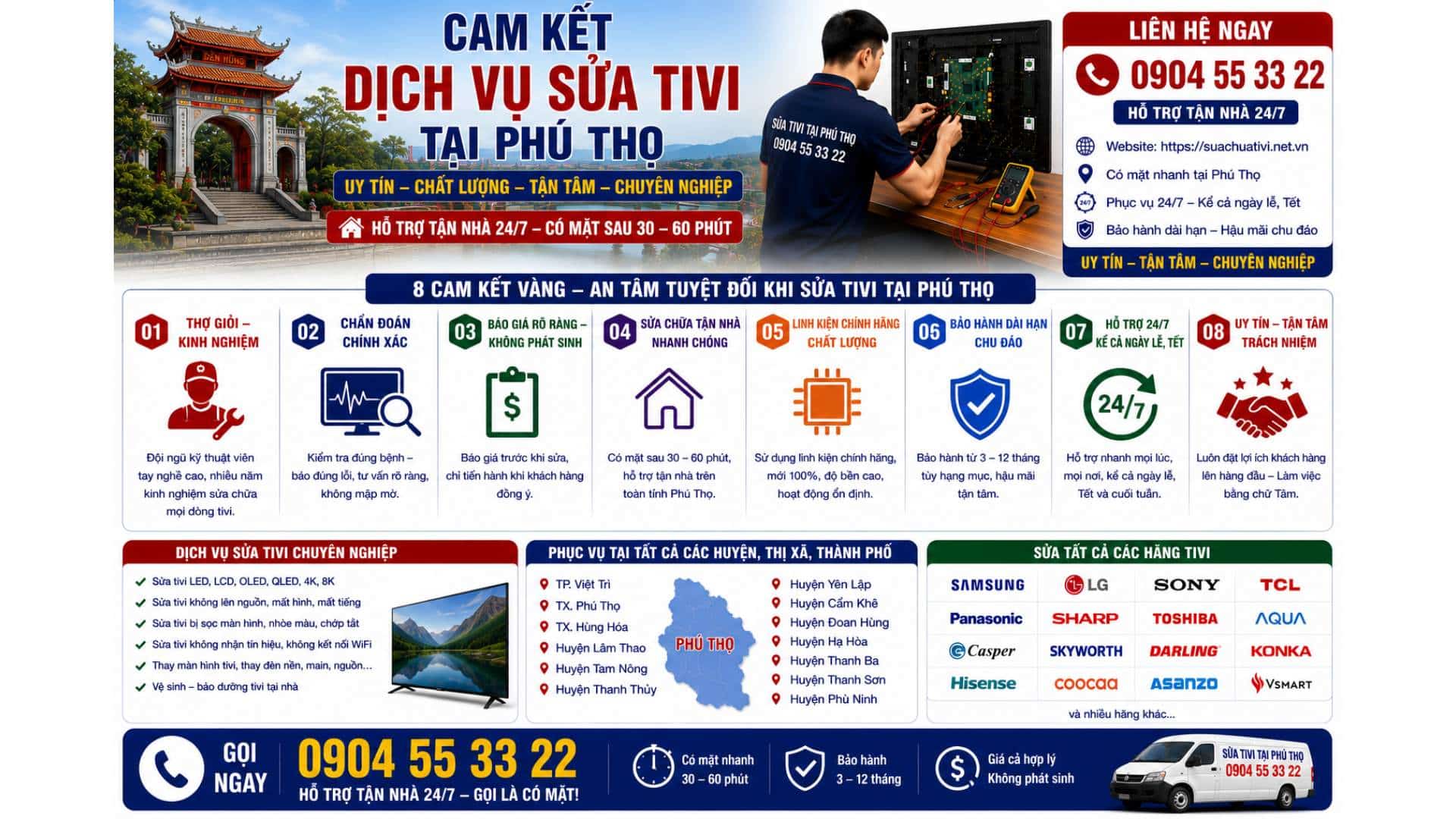 Cam kết dịch vụ sửa tivi tại Phú Thọ https://suachuativi.net.vn 0904 55 33 22 Uy Tín – Hỗ Trợ Tận Nhà 24/7