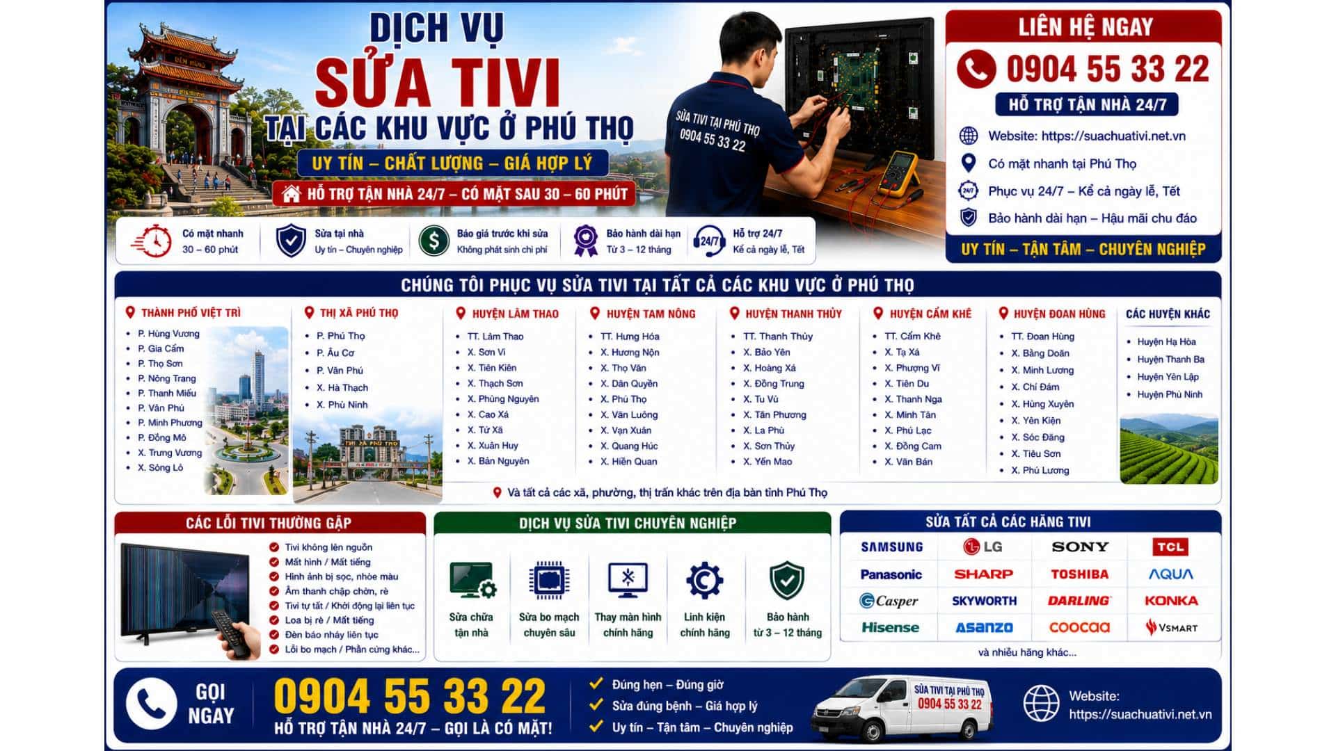 Dịch vụ sửa tivi tại các khu vực ở Phú Thọ https://suachuativi.net.vn 0904 55 33 22 Uy Tín – Hỗ Trợ Tận Nhà 24/7