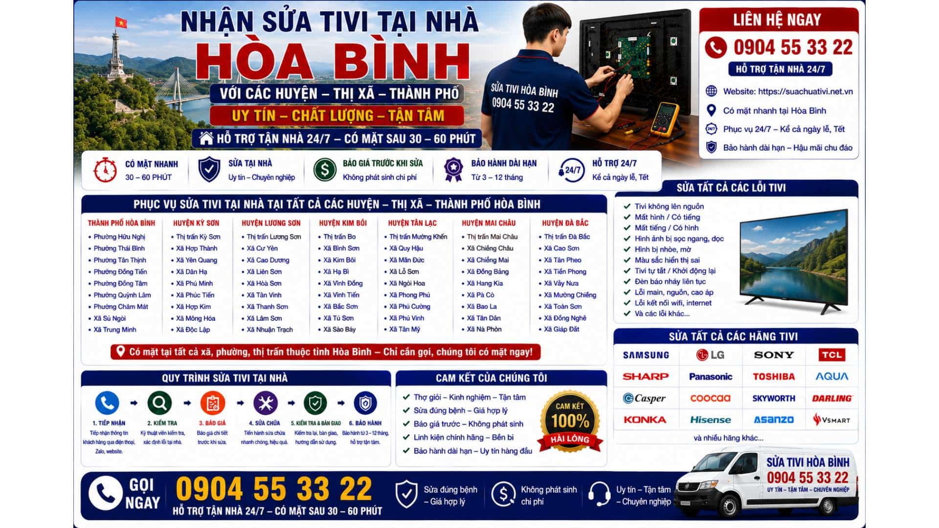 Nhận Sửa Tivi tại Nhà Hòa Bình Với Các Huyện – Thị xã – Thành phố https://suachuativi.net.vn 0904 55 33 22 Uy Tín – Hỗ Trợ Tận Nhà 24/7