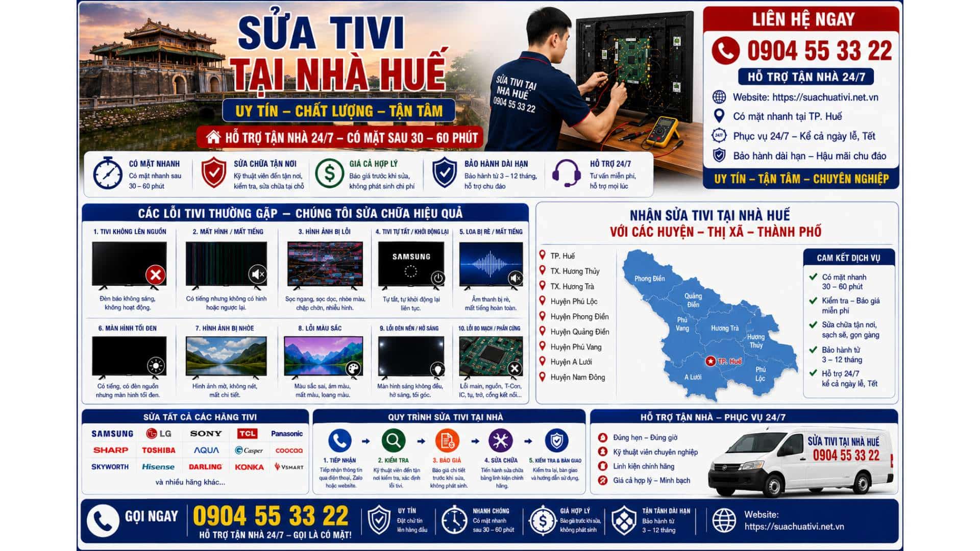 Nhận Sửa Tivi tại Nhà Huế Với Các Huyện – Thị xã – Thành phố https://suachuativi.net.vn 0904 55 33 22 Uy Tín – Hỗ Trợ Tận Nhà 24/7