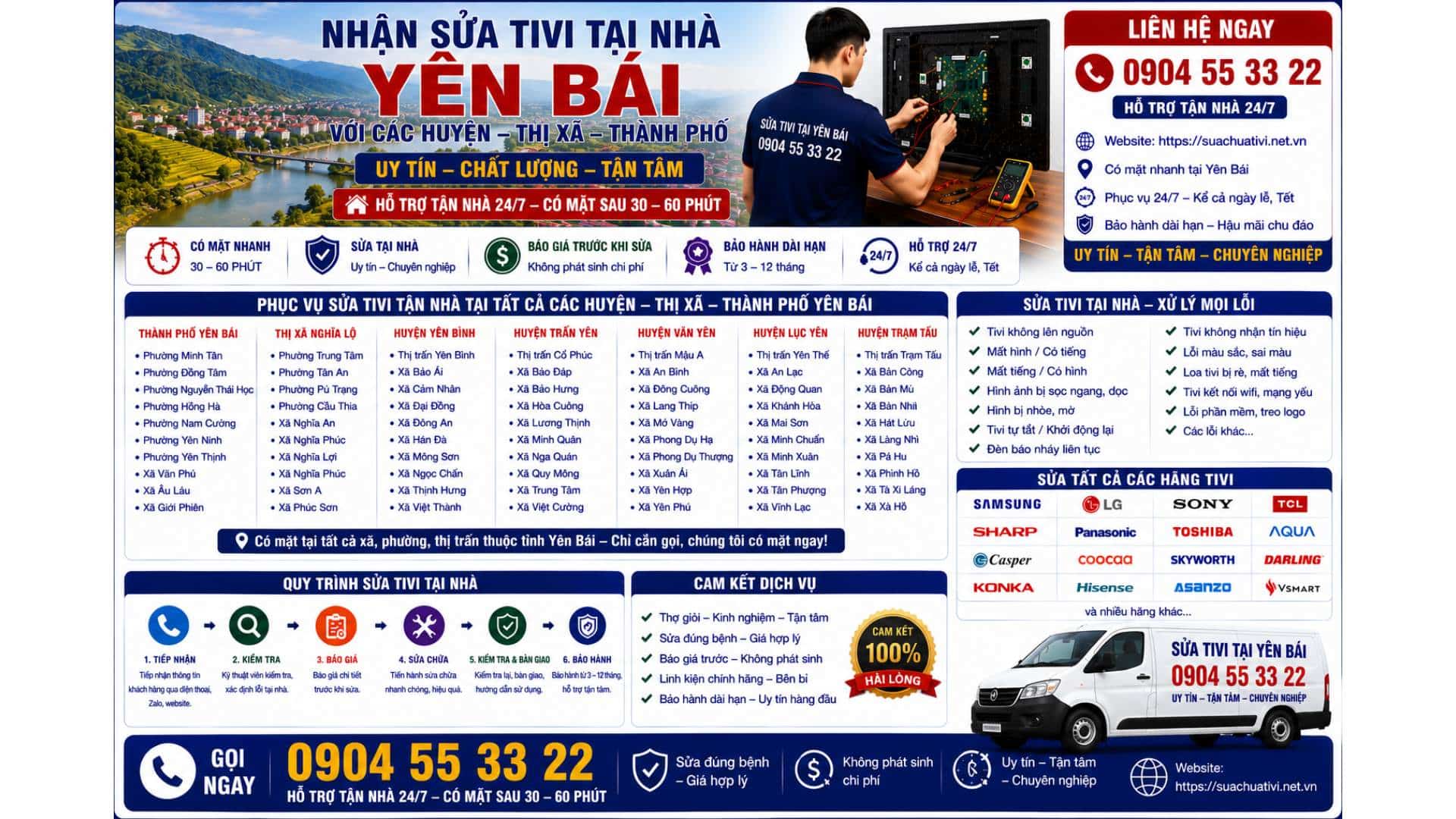 Nhận Sửa Tivi tại Nhà Yên Bái Với Các Huyện – Thị xã – Thành phố https://suachuativi.net.vn 0904 55 33 22 Uy Tín – Hỗ Trợ Tận Nhà 24/7