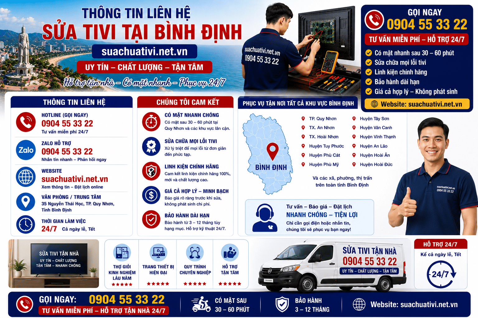 Thông tin liên hệ sửa tivi tại Bình Định suachuativi.net.vn 0904 55 33 22 Uy Tín – Hỗ Trợ Tận Nhà 24/7