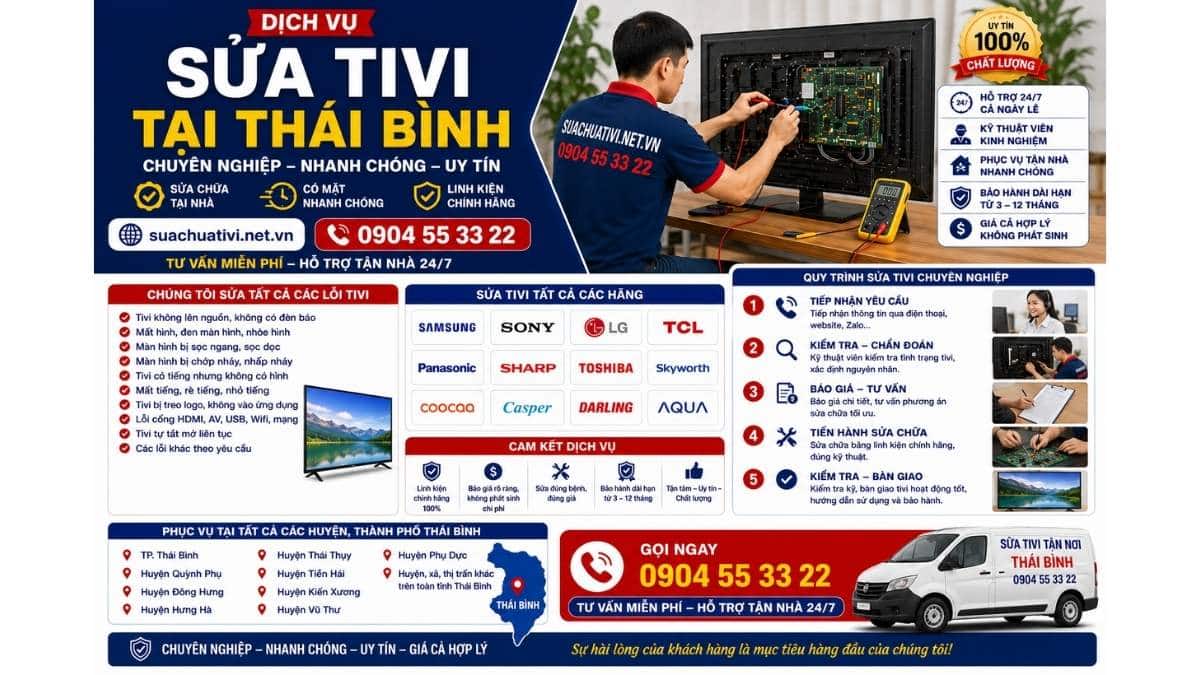 Sửa Tivi Tại Thái Bình Chuyên Nghiệp, Nhanh Chóng suachuativi.net.vn 0904 55 33 22 Uy Tín