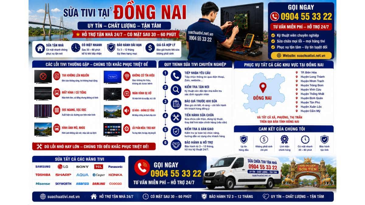 Sửa tivi tại Đồng Nai https://suachuativi.net.vn 0904 55 33 22 Uy Tín – Hỗ Trợ Tận Nhà 24/7