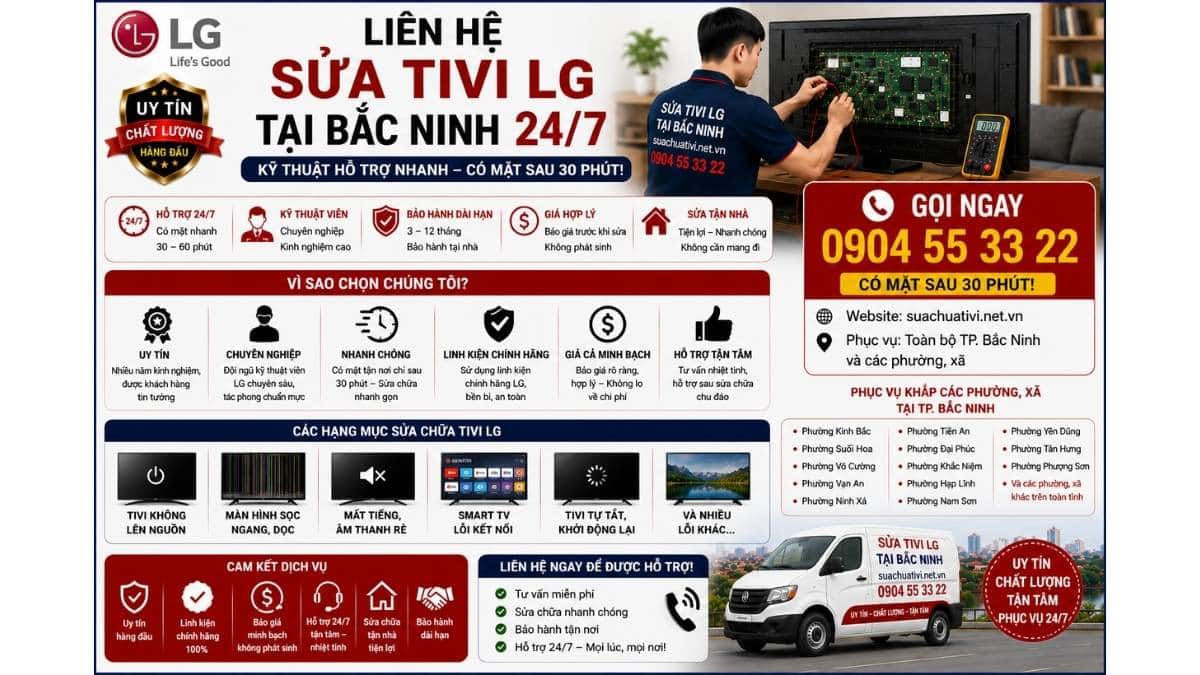 Liên Hệ Sửa Tivi LG Tại Bắc Ninh 24/7, Kỹ Thuật Hỗ Trợ Nhanh suachuativi.net.vn 0904 55 33 22 Uy Tín
