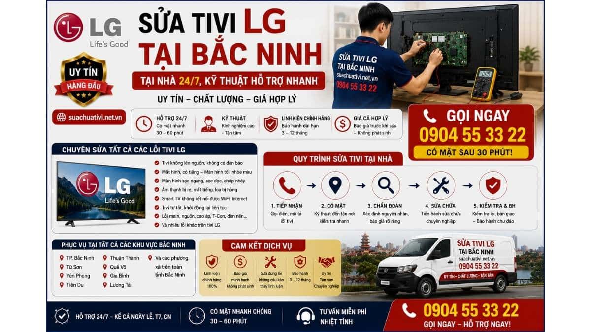 Sửa Tivi LG Tại Bắc Ninh – Tại Nhà 24/7, Kỹ Thuật Hỗ Trợ Nhanh suachuativi.net.vn 0904 55 33 22 Uy Tín
