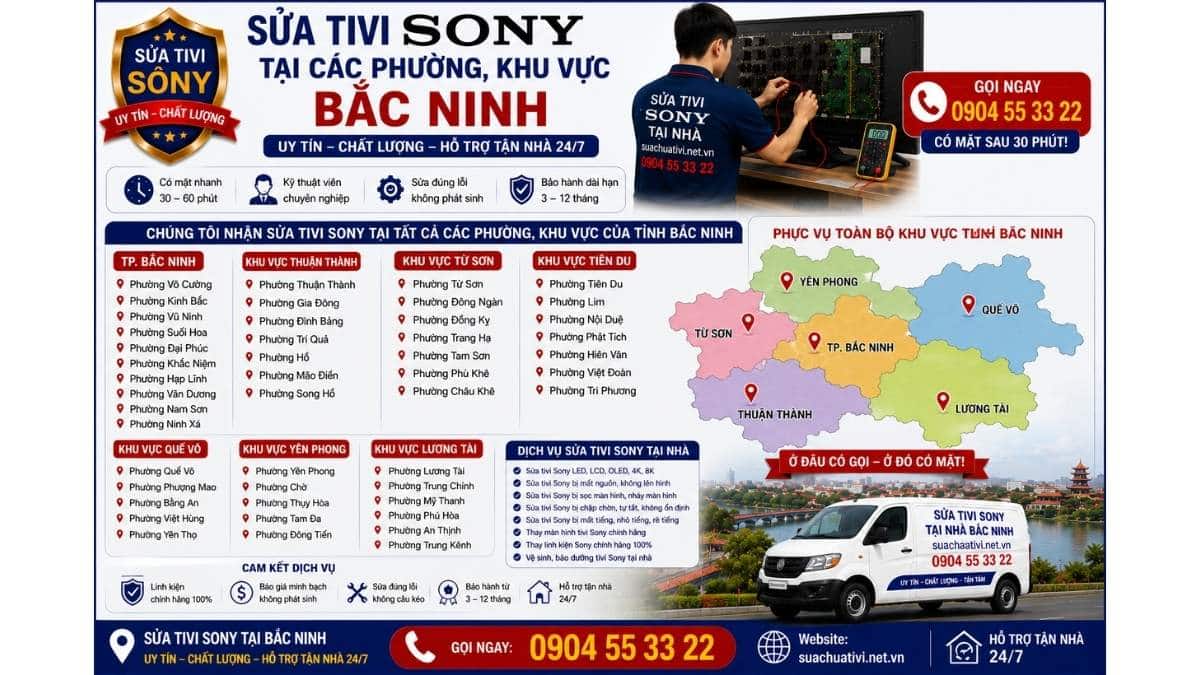 Sửa Tivi Sony Tại Các Phường, Khu Vực Bắc Ninh suachuativi.net.vn 0904 55 33 22 Uy Tín – Hỗ Trợ Tận Nhà 24/7