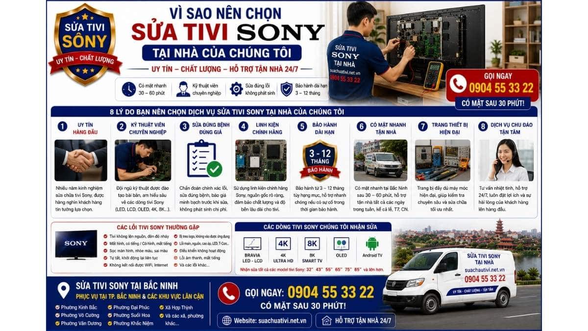 Vì Sao Nên Chọn Sửa Tivi Sony Tại Nhà Của Chúng Tôi suachuativi.net.vn 0904 55 33 22 Uy Tín – Hỗ Trợ Tận Nhà 24/7